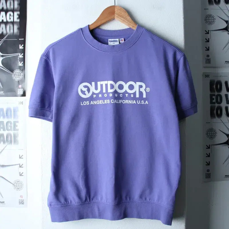 [BUNJANG] Outdoor Short Sleeve T-shirt (W(XS)) / W(XS) 아웃도어 반팔 티셔츠 연보라 빅로고 스웻 헤비-18310
