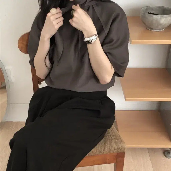 [SOLD OUT] (새상품) 르버터 에떼 스카프 블라우스