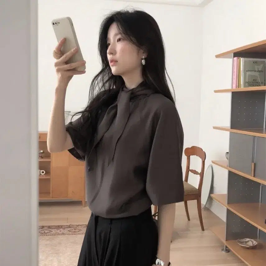 [SOLD OUT] (새상품) 르버터 에떼 스카프 블라우스