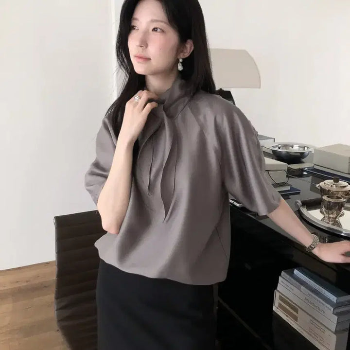 [SOLD OUT] (새상품) 르버터 에떼 스카프 블라우스