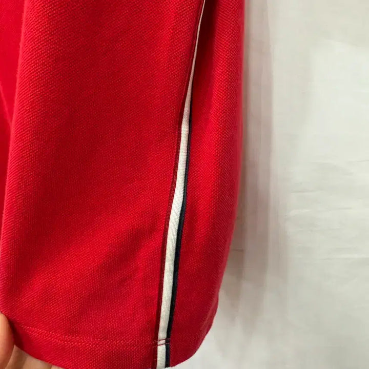 [BUNJANG] Moncler Red Short Sleeve Polo Shirt / 몽클레어 레드 색상 반팔 카라티L/95~100(정품)