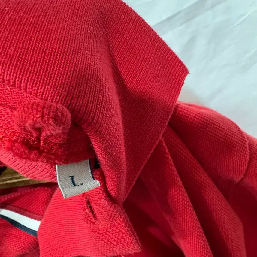 [BUNJANG] Moncler Red Short Sleeve Polo Shirt / 몽클레어 레드 색상 반팔 카라티L/95~100(정품)