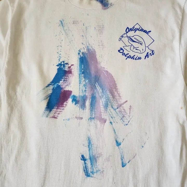 [BUNJANG] Hanes Dolphin Art T-shirt (L) / 90s 빈티지 USA Hanes 헤인즈 Dolphin Art 티셔츠 L