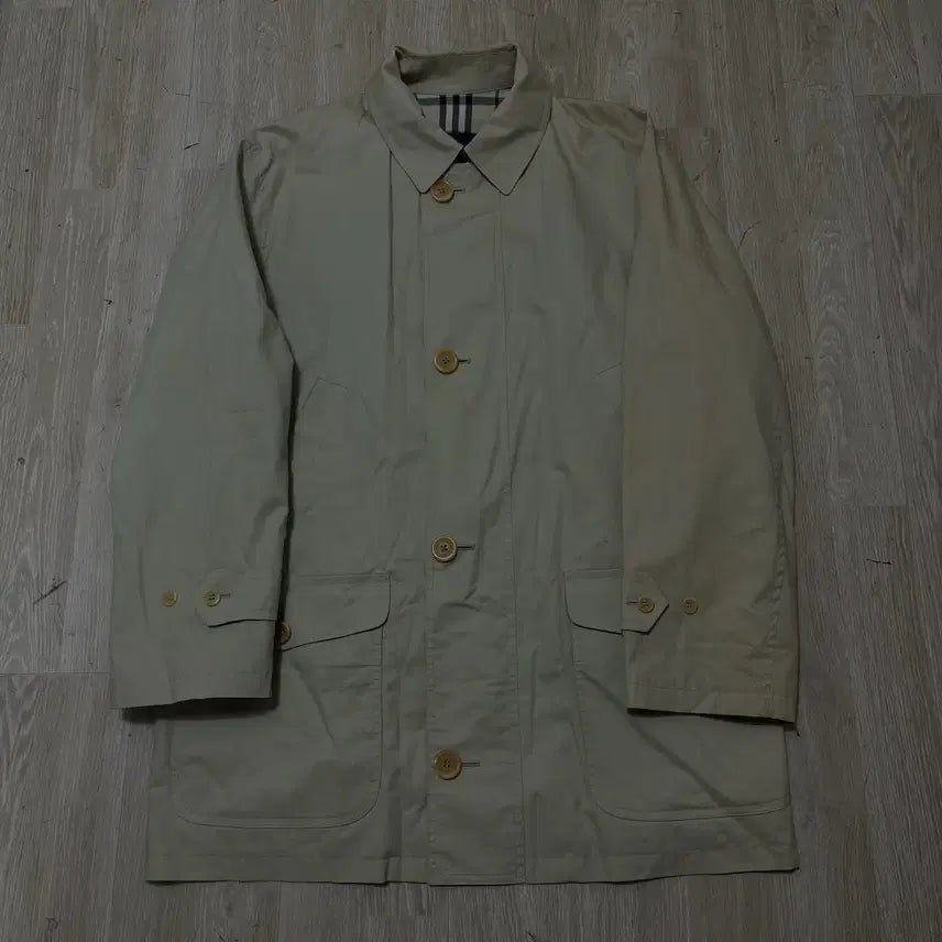 [BUNJANG] Burberry London Nova Check Lined Short Trench Coat [Beige] M / 버버리 런던 노바체크 안감 숏 트렌치 맥코트 [베이지] M/95