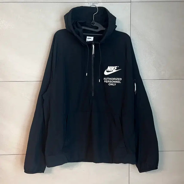 [BUNJANG] Nike NSW Woven Unlined Anorak Windbreaker Jacket / [XL] 나이키 NSW 우븐 언라인드 아노락 바람막이 블랙