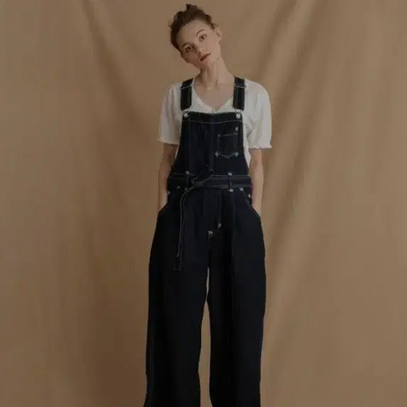 [SOLD OUT] [리바이스 레드] 여성 루즈 와이드 데님 오버롤 (XS)