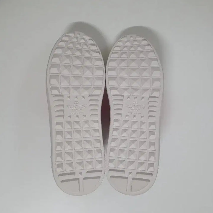 [SOLD OUT] 발렌티노 메탈릭 스트라이프 오픈 스니커즈 (화이트 레드)