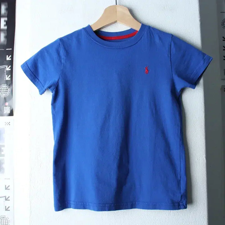 [BUNJANG] Polo Ralph Lauren Kids Blue T-shirt / (F) 폴로 랄프로렌 반팔 티셔츠 아동 키즈 블루 레드포니-18314