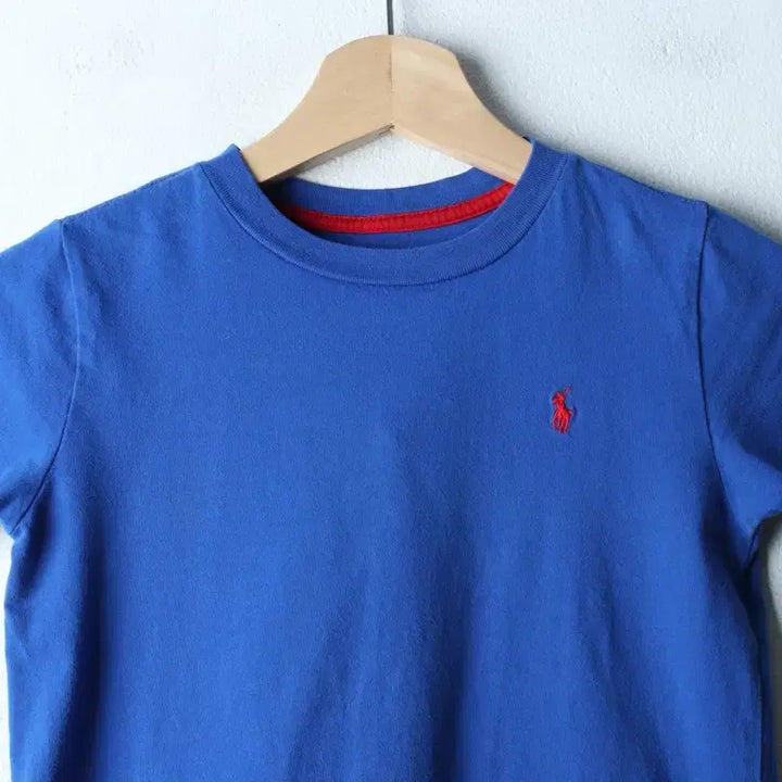 [BUNJANG] Polo Ralph Lauren Kids Blue T-shirt / (F) 폴로 랄프로렌 반팔 티셔츠 아동 키즈 블루 레드포니-18314