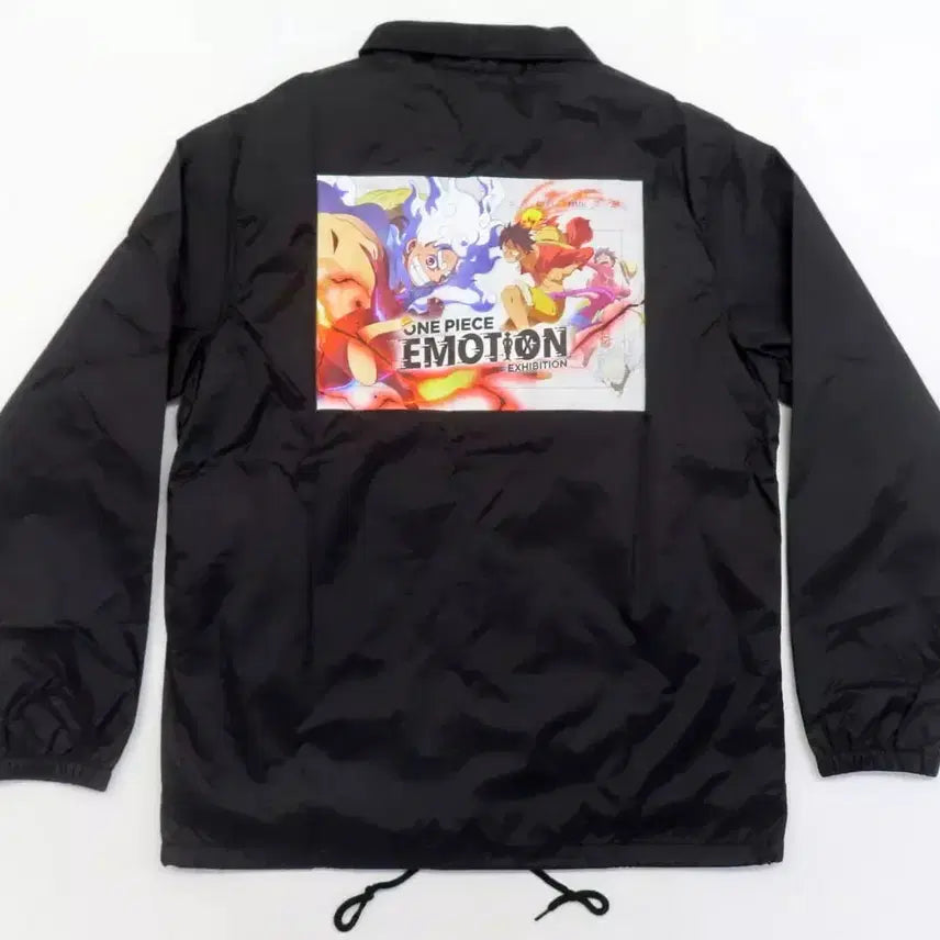 [BUNJANG] One Piece Luffy Coach Jacket Black L / 원피스 루피 코치 자켓 블랙 L 사이즈 / 미사용
