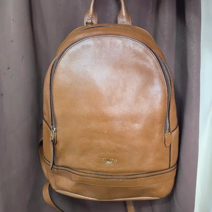 [BUNJANG] Beanpole Leather Backpack - Brown - Women&