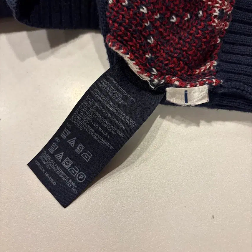 [BUNJANG] Tommy Hilfiger Argyle Knit Zip-Up Cardigan / [S] 타미힐피거 아가일 니트 집업 가디건