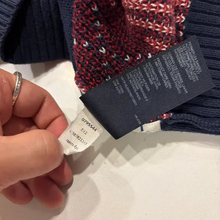 [BUNJANG] Tommy Hilfiger Argyle Knit Zip-Up Cardigan / [S] 타미힐피거 아가일 니트 집업 가디건