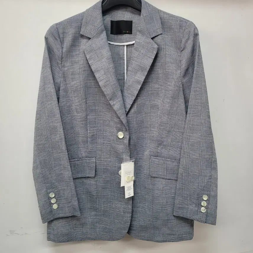 [BUNJANG] TNGTW Linen Check Pattern Jacket / TNGTW 체크 패턴 린넨 자켓