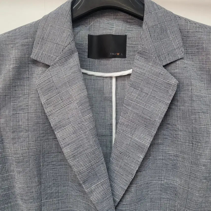 [BUNJANG] TNGTW Linen Check Pattern Jacket / TNGTW 체크 패턴 린넨 자켓