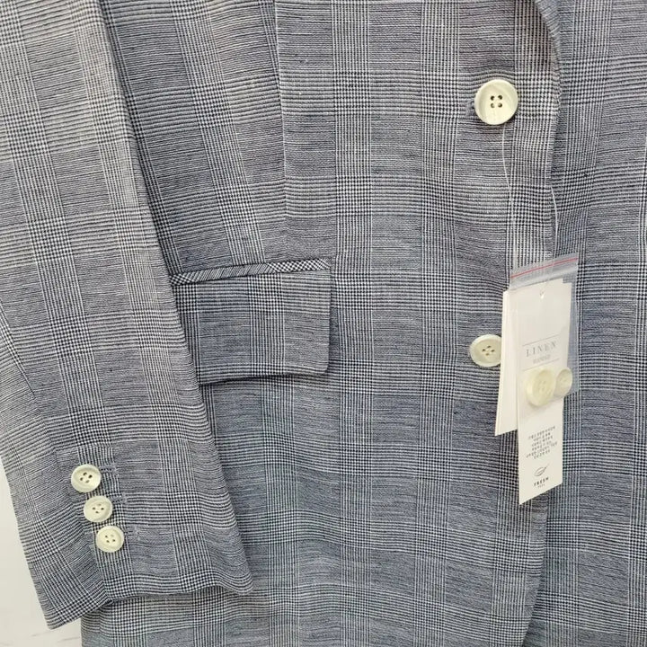 [BUNJANG] TNGTW Linen Check Pattern Jacket / TNGTW 체크 패턴 린넨 자켓