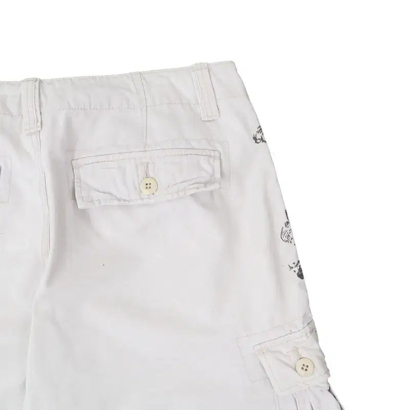 [BUNJANG] Denim &amp; Supply Mariners White Work Half Cargo Pants / 데님앤서플라이 마리너스 화이트 워크 하프 카고팬츠