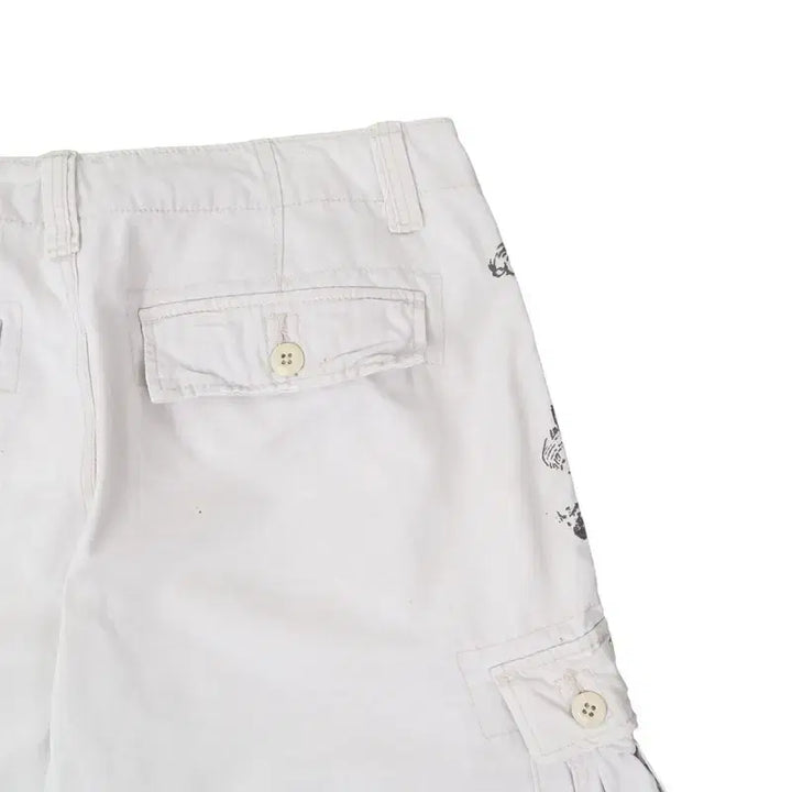 [BUNJANG] Denim &amp; Supply Mariners White Work Half Cargo Pants / 데님앤서플라이 마리너스 화이트 워크 하프 카고팬츠