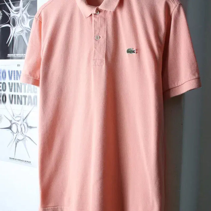 [BUNJANG] Lacoste Polo Shirt (L-XL) Small Logo Light Pink / (L-XL) 라코스테 반팔 카라 티셔츠 스몰로고 연핑크-18319