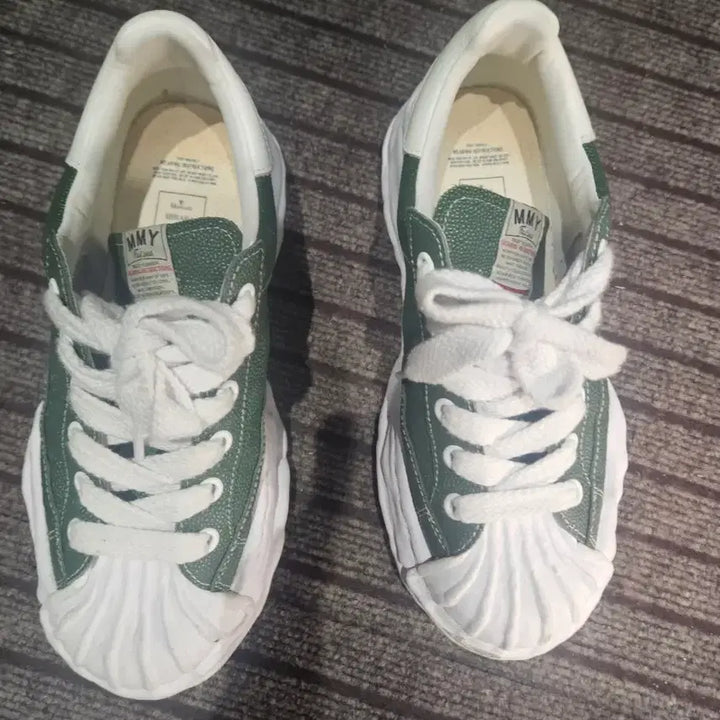 [BUNJANG] Mihara Yasuhiro Blakey Green Leather Sneakers / 미하라43 블레이키 싸이즈 그린 상태최상