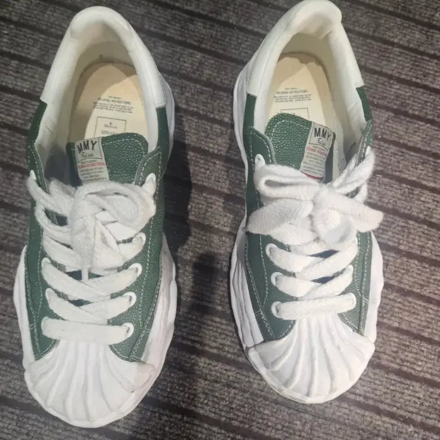 [BUNJANG] Mihara Yasuhiro Blakey Green Leather Sneakers / 미하라43 블레이키 싸이즈 그린 상태최상