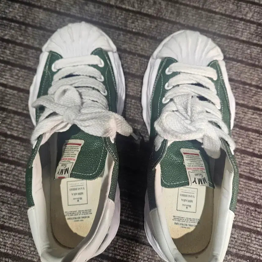 [BUNJANG] Mihara Yasuhiro Blakey Green Leather Sneakers / 미하라43 블레이키 싸이즈 그린 상태최상