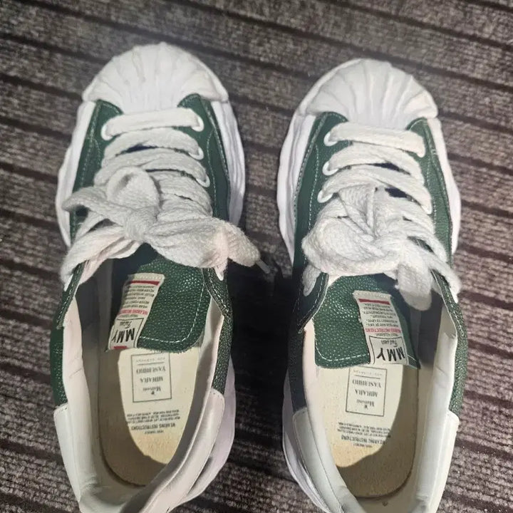 [BUNJANG] Mihara Yasuhiro Blakey Green Leather Sneakers / 미하라43 블레이키 싸이즈 그린 상태최상