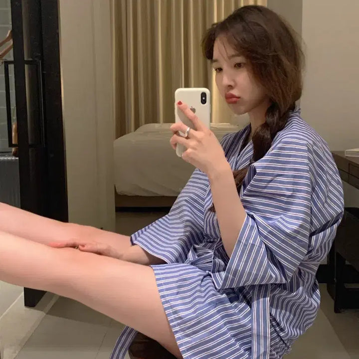 [BUNJANG] Maybebaby Blue Pajamas Sleepwear / 메이비베이비 슬립웨어 파자마 잠옷