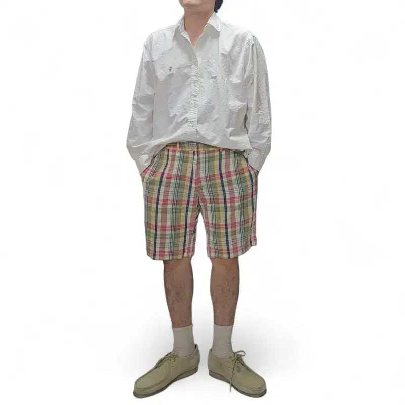 [BUNJANG] Polo Ralph Lauren Checkered Shorts / 폴로 랄프로렌 체크 쇼츠 반바지 33 M0254