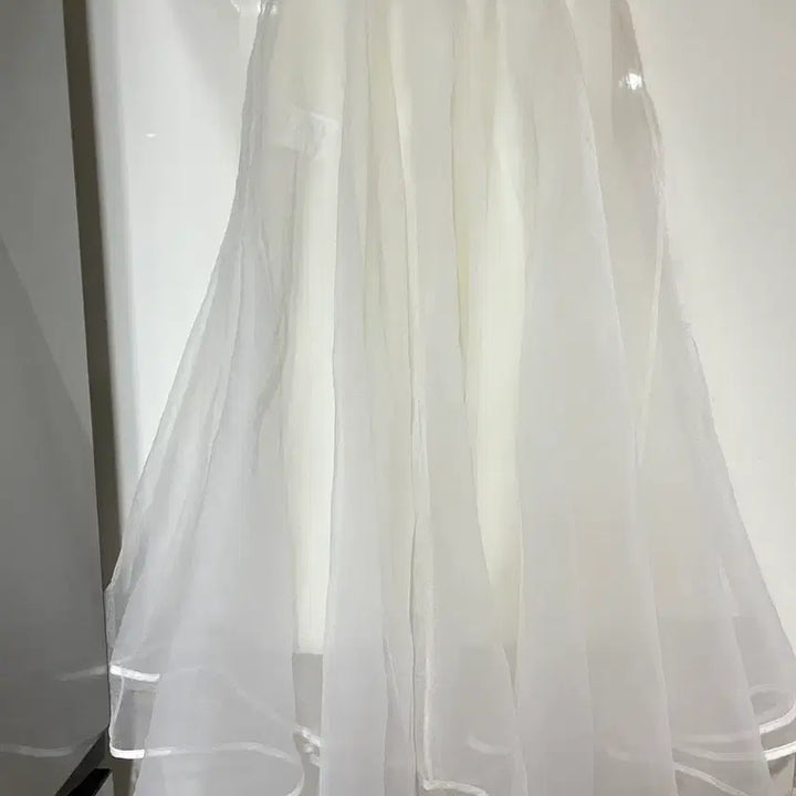 [BUNJANG] White Flare Chiffon Long Skirt / (F)화이트 플레어 샤스커트 롱스커트