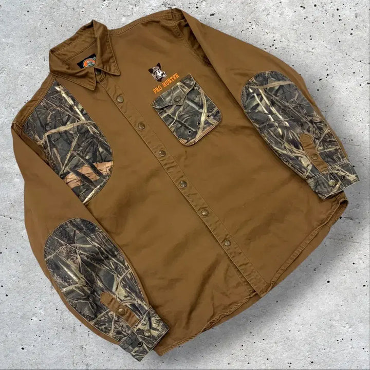 [BUNJANG] Pro Hunter Realtree Pattern Long Sleeve Shirt Brown / [100] 프로헌터 리얼트리 패턴 긴팔 셔츠 브라운