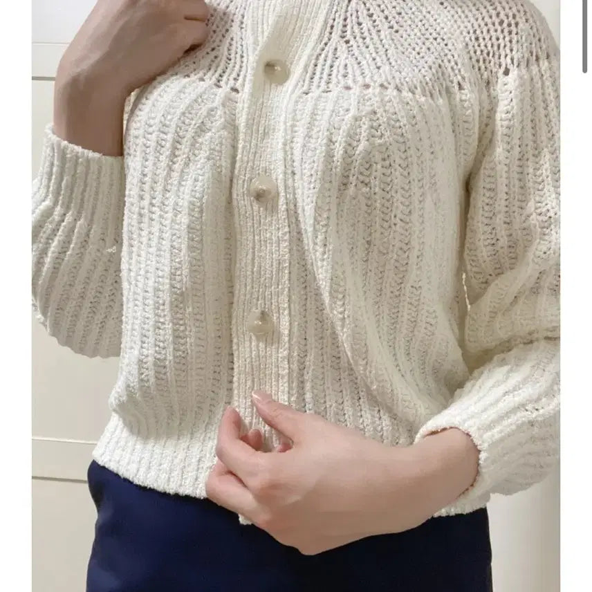 [SOLD OUT] 시에 SIE 네이비 네트 니트 가디건