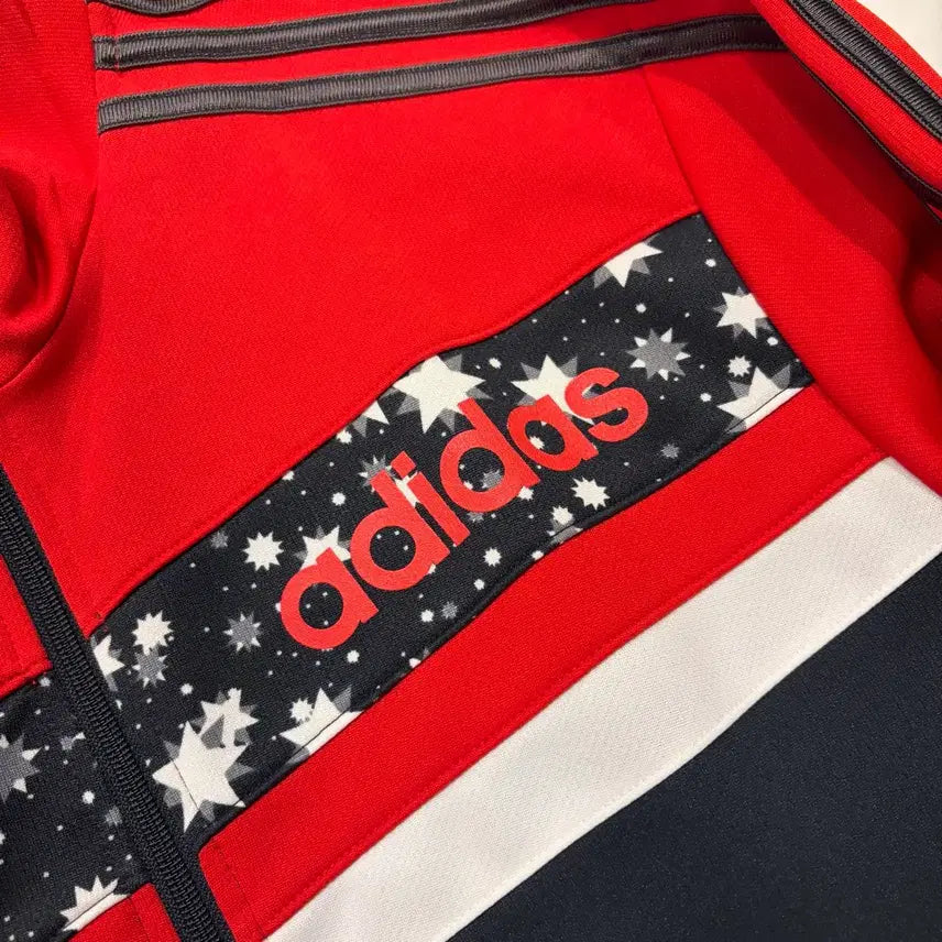 [BUNJANG] Adidas Star Track Jersey Zip-up Red/Black / [100] 08s 아디다스 스타 트랙 져지 집업 레드/블랙