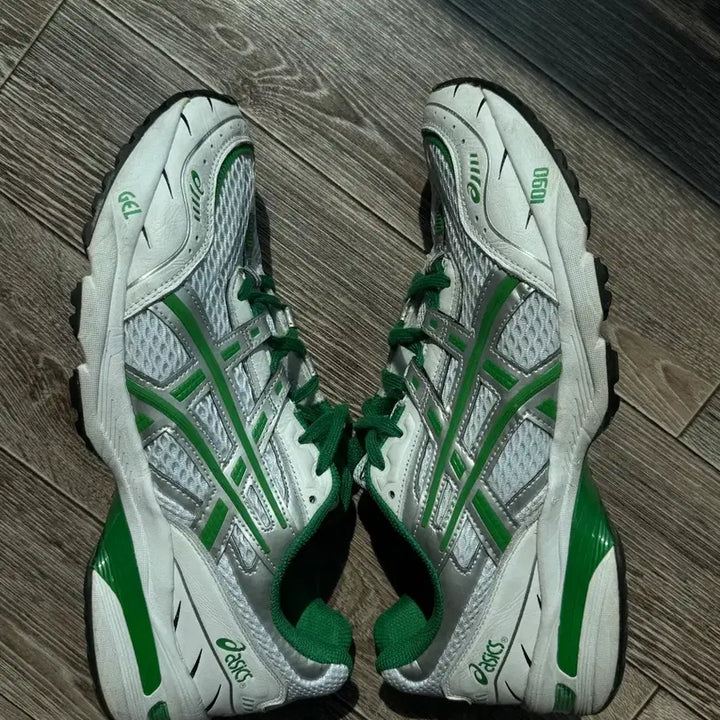 [BUNJANG] Asics Gel-1090 White Green Sneakers / 아식스 젤 1090 화이트 그린 290