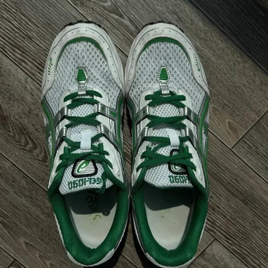 [BUNJANG] Asics Gel-1090 White Green Sneakers / 아식스 젤 1090 화이트 그린 290