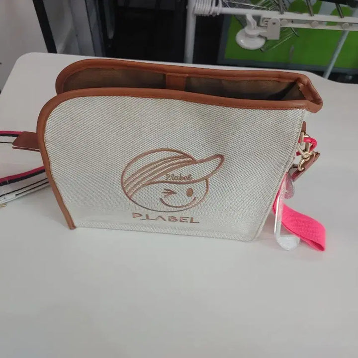 [BUNJANG] P.LABEL Tote Bag with Pink Strap / P.LABEL 피레이블 토트백 숄더백판매합니다