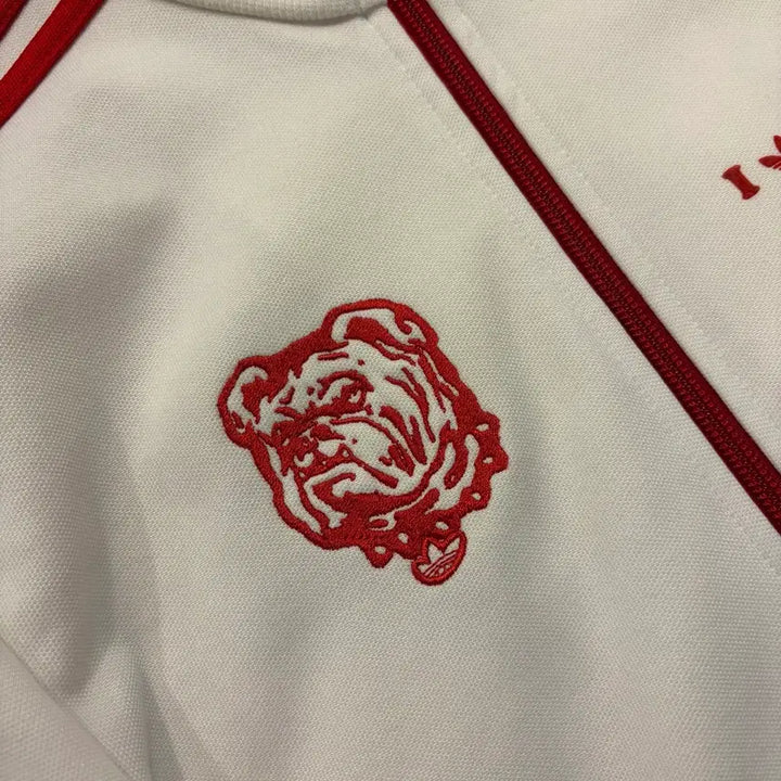 [BUNJANG] Adidas London Track Top Jersey Jacket White/Red / [95] 06s 아디다스 런던 트랙탑 져지 집업 화이트/레드