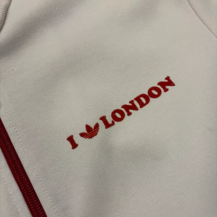 [BUNJANG] Adidas London Track Top Jersey Jacket White/Red / [95] 06s 아디다스 런던 트랙탑 져지 집업 화이트/레드