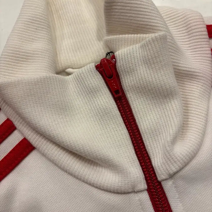 [BUNJANG] Adidas London Track Top Jersey Jacket White/Red / [95] 06s 아디다스 런던 트랙탑 져지 집업 화이트/레드