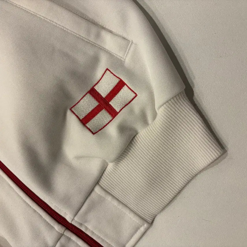 [BUNJANG] Adidas London Track Top Jersey Jacket White/Red / [95] 06s 아디다스 런던 트랙탑 져지 집업 화이트/레드