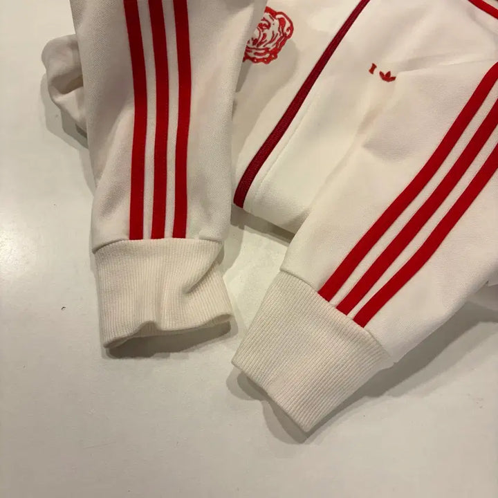 [BUNJANG] Adidas London Track Top Jersey Jacket White/Red / [95] 06s 아디다스 런던 트랙탑 져지 집업 화이트/레드
