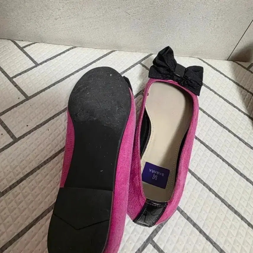 [BUNJANG] Barbara Ribbon Flat Shoes - Pink, Women&