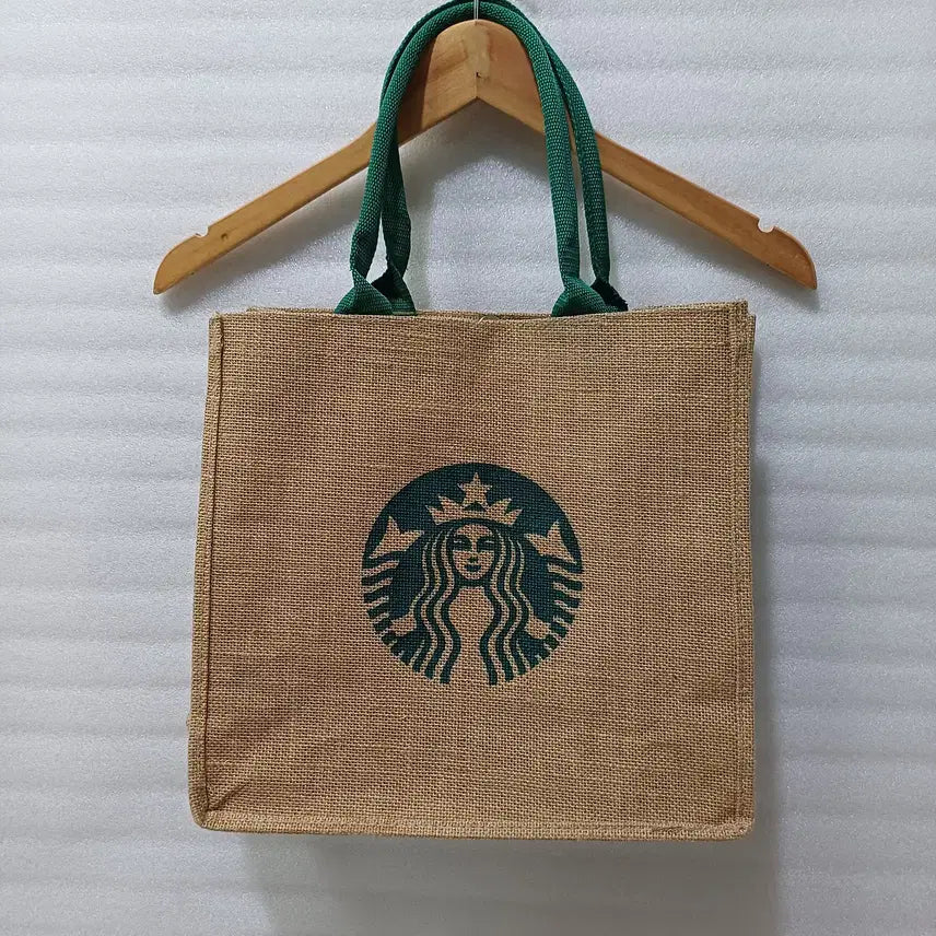 [SOLD OUT] 스타벅스 주트백 황마 린넨 가방 토드백 새제품 사랑봉봉