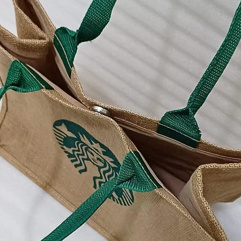 [SOLD OUT] 스타벅스 주트백 황마 린넨 가방 토드백 새제품 사랑봉봉