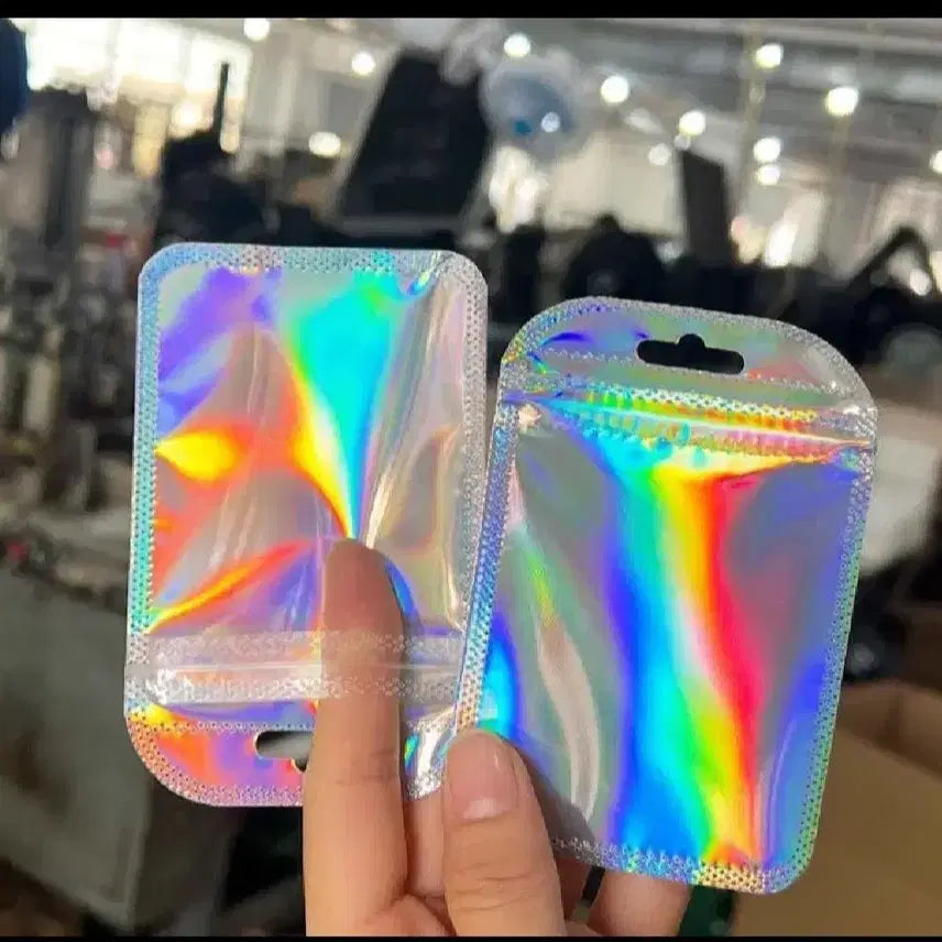 [BUNJANG] Aurora Packaging Bags 7x12cm (50 Count) / 4번 7*12cm 오로라빛 포장용 비닐봉지 50매