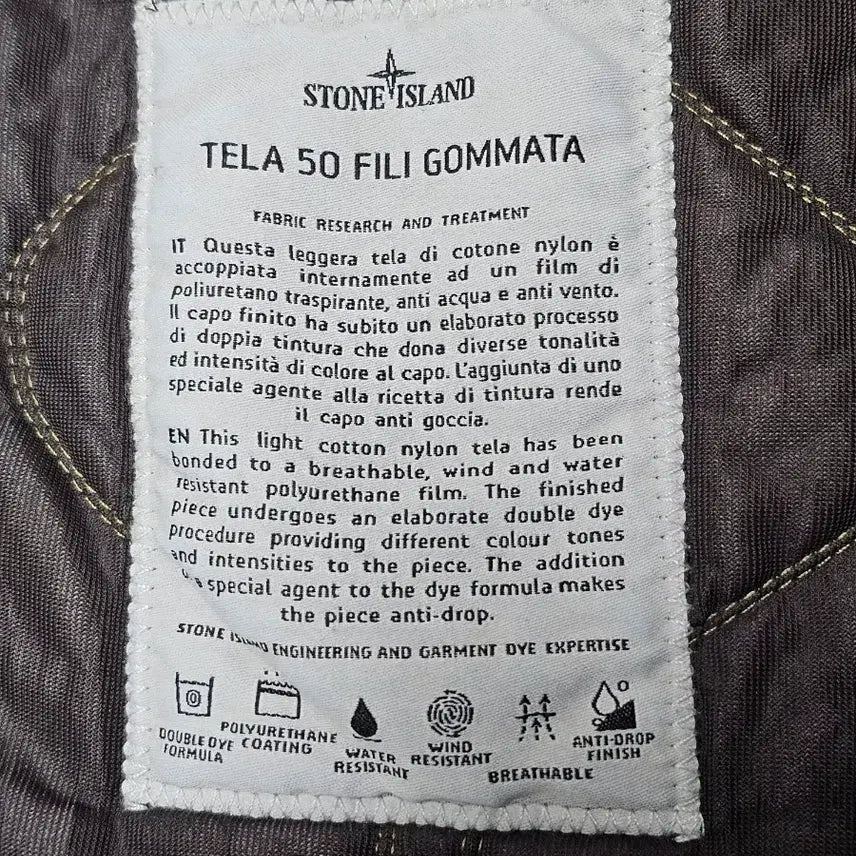 [SOLD OUT] 스톤아일랜드 TELA 50 FILI GOMMATA 자켓