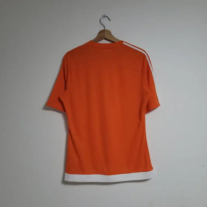 [BUNJANG] Adidas Tri-Stripe Orange Functional Short Sleeve T-Shirt / (L) ADIDAS 아디다스 삼선 오렌지 기능성 반팔 티셔츠
