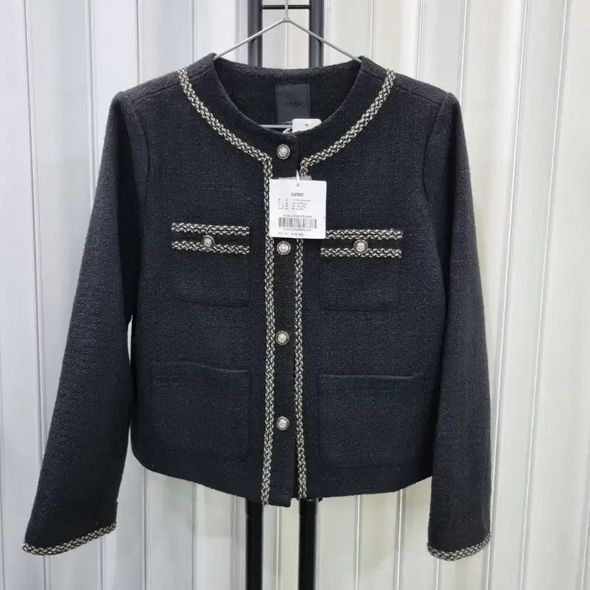 [SOLD OUT] ozoc 새상품 오조크 블랙 트위드 자켓