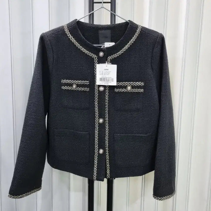 [SOLD OUT] ozoc 새상품 오조크 블랙 트위드 자켓