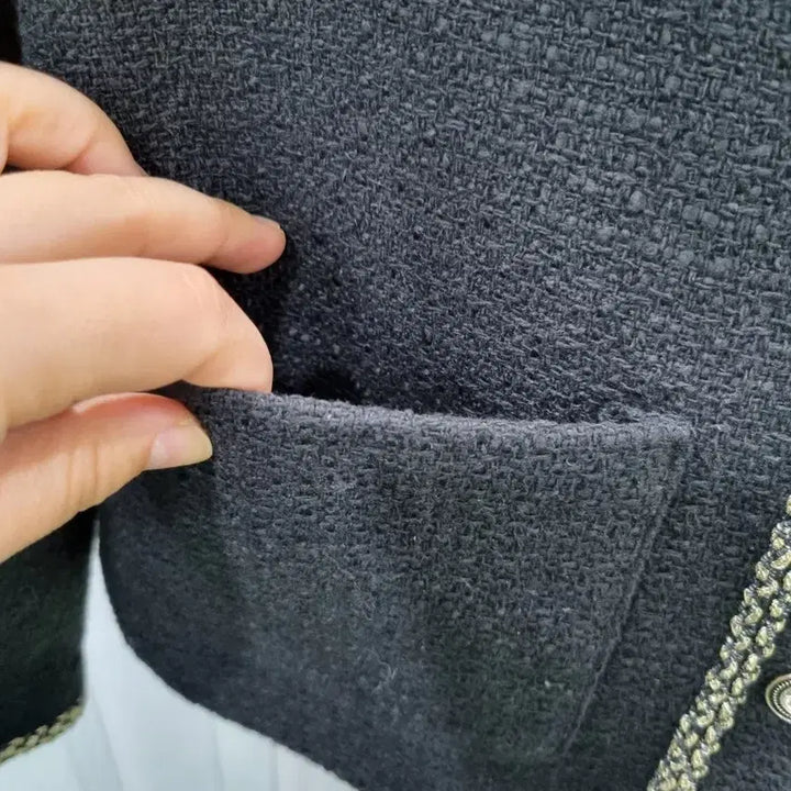 [SOLD OUT] ozoc 새상품 오조크 블랙 트위드 자켓